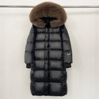 OFTBUY Winter Clothes Women Black Gold Goose Down Coat Big Real Raccoon Fur Collar Overcoat Real Fox Fur Puffer Jacket Female