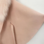 OFTBUY New Autumn Winter Wool Clothing Women Belt Hooded Real Fox Fur Cape Coat Female Fashion Warm Woolen Natural Fur Jacket