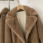 OFTBUY Women's Elegant Luxury Faux Mink Fur Long Coat Artificial Fur Jacket Female Warm Outerwear New Autumn Winter Clothes