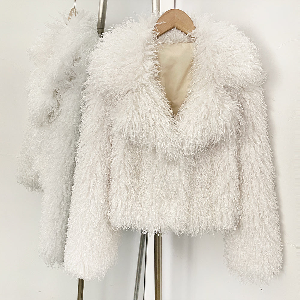 OFTBUY Warm Thicken Luxury Outerwear New Winter Clothes Female Women's Cozy Faux Mongolian Fur Short Coat Teddy Faux Fur Jacket