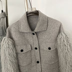 OFTBUY Fashion Thick Warm Real Fur Cashmere Wool Coat Short Mongolia Sheep Fur Wool Jacket Women New Autumn Winter Clothes Lady