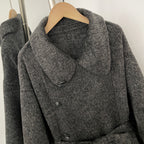 OFTBUY Elegant Double-sided Alpaca Wool Coat Female Long Belt Woolen Clothes Women New Autumn Winter Long Sleeve Cashmere Jacket