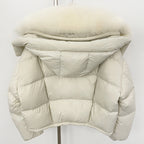 OFTBUY Ultra-Luxury 90% Duck Down Puffer Jacket with Oversized Real Fox & Raccoon Fur Collar