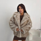 OFTBUY Winter Clothes Female Ins Hot Fashion Girls Oversized Gradient Fur Coat Women Thick Warm Outerwear Fluffy Faux Fox Fur Jacket