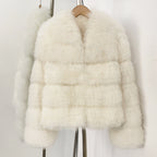 OFTBUY New Autumn Winter Clothes Women Fashion Warm Thick Real Fox Fur Jacket Female Luxury Long Natural Fur Coat Streetwear