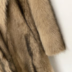 OFTBUY Luxury Long-Line Notch Lapel Faux Fur Coat - Elegant Winter Vegan Fur Overcoat