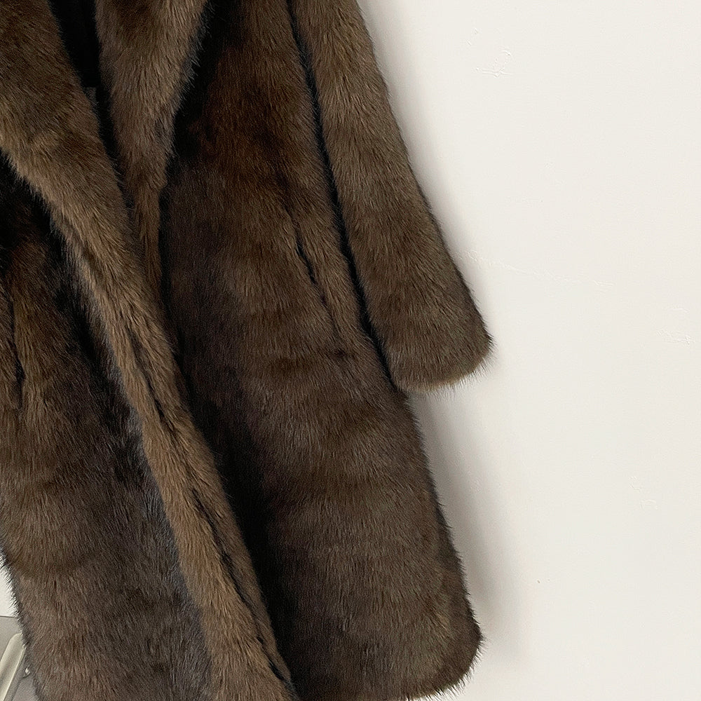 OFTBUY New Winter Clothes Women Fashion Long Warm Faux Fur Jacket Long Sleeve Artificial Fox Fur Coat Female Luxury Fake Fur Coat Lady