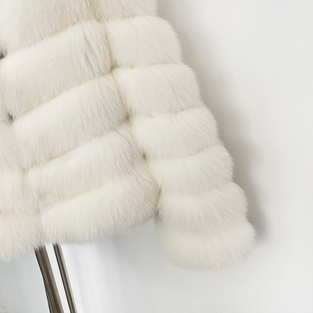 OFTBUY New Autumn Winter Clothing Warm Short Luxury Thick Black Natural Fox Fur Jacket Lady Fashion Real Raccoon Fur Coat Female