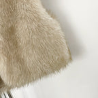 OFTBUY New Women's Faux Fur Hooded Sleeveless Vest Coat Zipper Soft Fluffy Warm Winter Fashion Outerwear Fake Fur Jacket Female