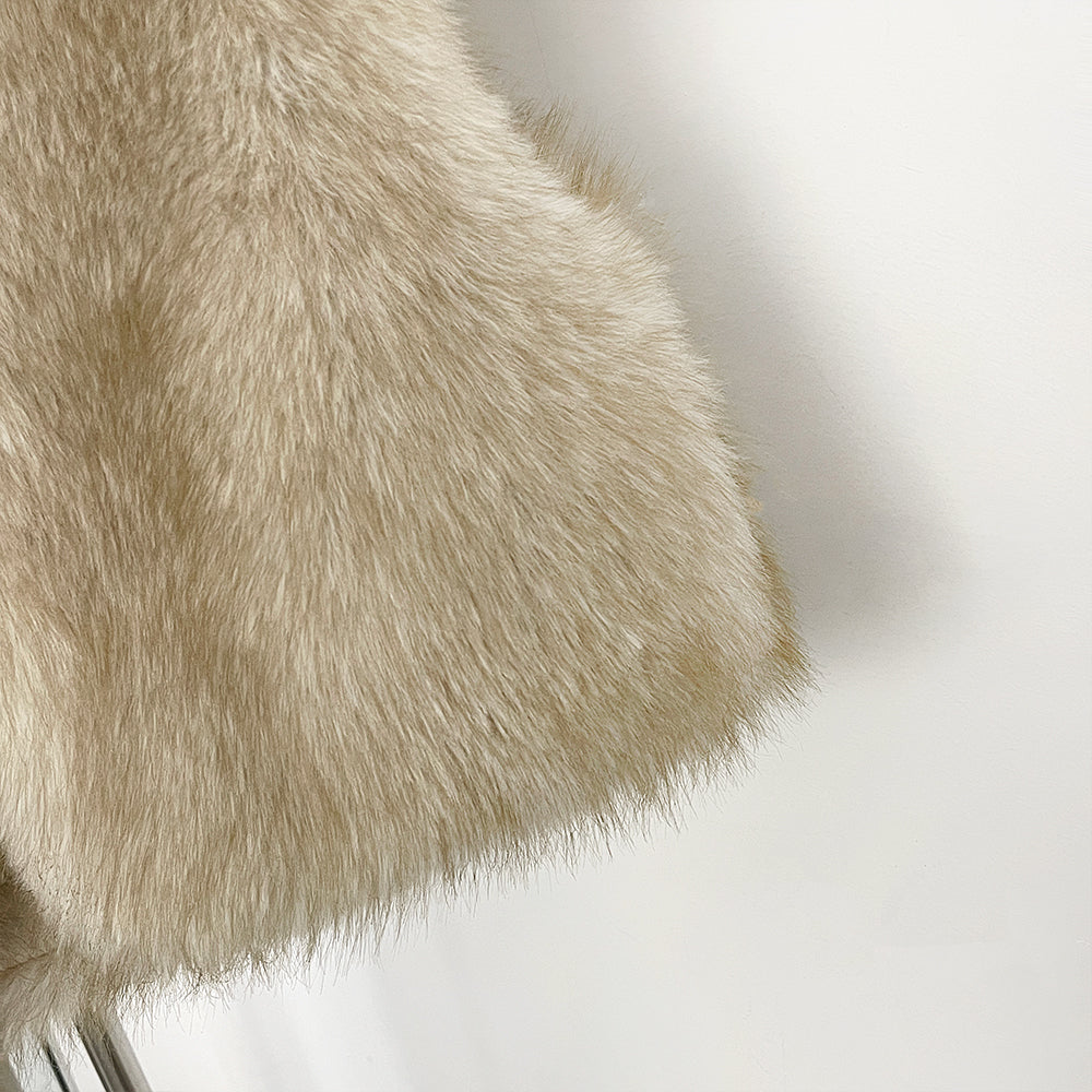 OFTBUY New Women's Faux Fur Hooded Sleeveless Vest Coat Zipper Soft Fluffy Warm Winter Fashion Outerwear Fake Fur Jacket Female
