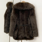 OFTBUY New Autumn Winter Top Thickened Warm Clothing Women Fashion Faux Fur Coat Female Belt Black Fluffy Fake Fur Jacket Outerwear