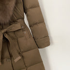 OFTBUY New Winter Real Fox Fur Long Clothes Women Belt Thickened Warm Natural Fur Duck Down Female Luxury Fashion Puffer Jacket
