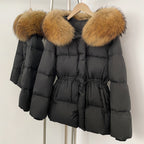 OFTBUY Hooded Long Sleeves Real Fur Duck Down Coat Female New Autumn Winter Warm Clothes Women Natural Fox Fur Puffer Jacket