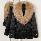 OFTBUY New Women's Winter Down Jacket Real Fox Fur Outer Clothes Female Luxury Duck Down Jacket Feather Coats and Parkas