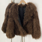 OFTBUY New Fashion Casual Clothes Women Winter Luxury Natural Fur Jacket Female Warm Thick V-neck Real Mongolia Sheep Fur Coat