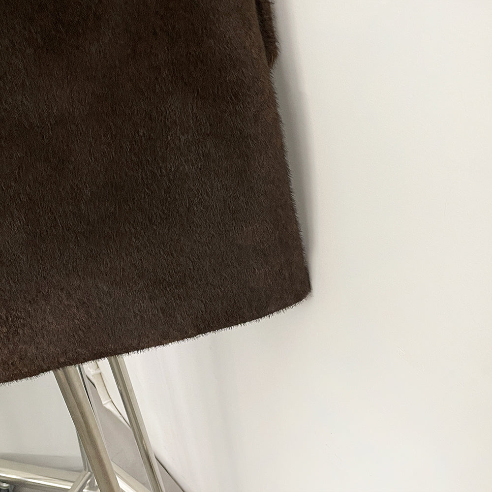 OFTBUY New Women's Faux Fur Sleeveless Gilet with Turtleneck Collar Soft Warm Beige Outerwear Winter Clothes Women Fashion Coats