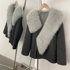 OFTBUY New Autumn Winter Double-sided Wool Jacket Elegant Real Fox Fur Collar 100% Wool Coat Female Woolen Blends Clothes Women