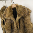OFTBUY Factory Faux Fur Waistcoat Female New Winter Sleeveless Fake Fur Clothes Women Warm Thick Artificial Raccoon Fur Vest Coat