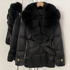 OFTBUY New Women's Winter Down Jacket Real Fox Fur Outer Clothes Female Luxury Duck Down Jacket Feather Coats and Parkas