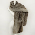 OFTBUY Luxury Long-Line Faux Fur Gilet - Premium Vegan Fox Fur Sleeveless Overcoat with Oversized Shawl Collar