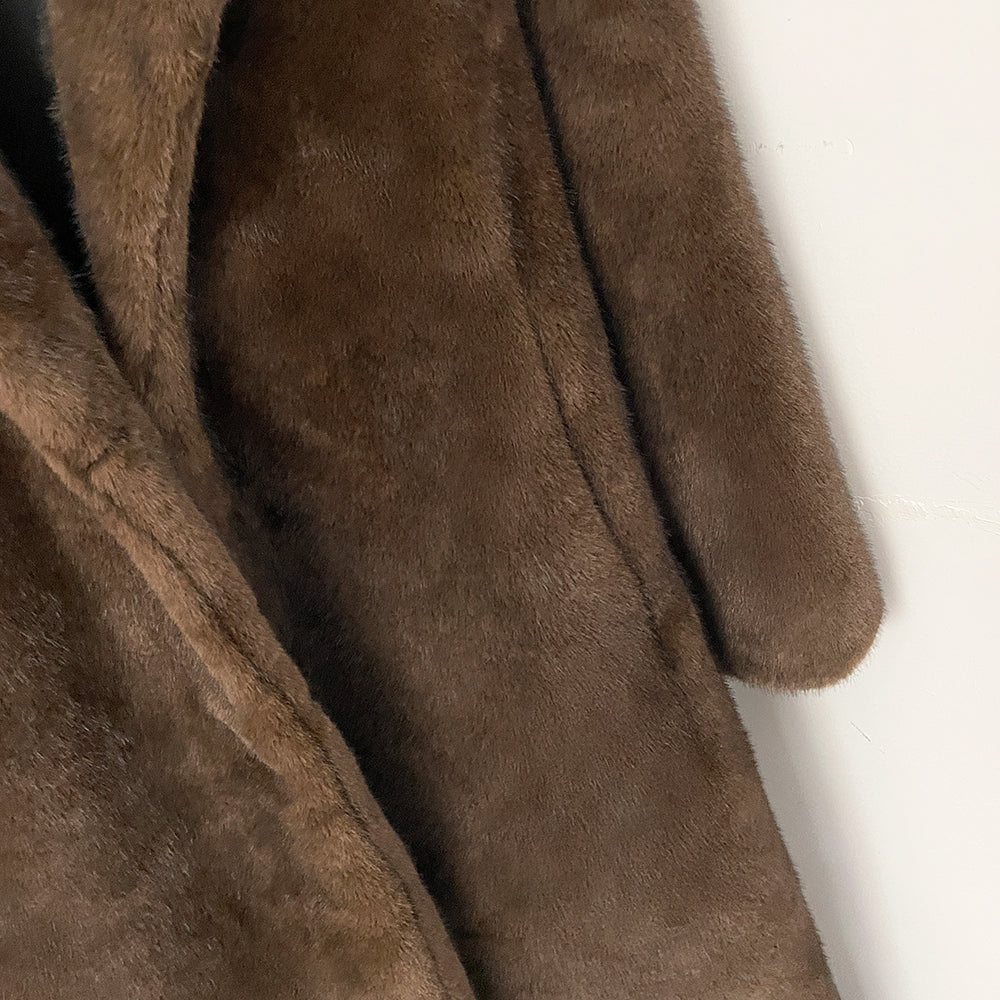 OFTBUY Women's Elegant Luxury Faux Mink Fur Long Coat Artificial Fur Jacket Female Warm Outerwear New Autumn Winter Clothes