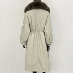OFTBUY New Zipper Autumn Winter Clothes Women Natural Fox Fur Collar Goose Down Coat Long Warm Thickened Real Fur Puffer Jacket