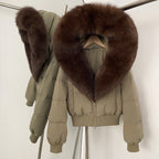 OFTBUY New Warm Thickened Autumn Winter Coat Women Short Real Fox Fur Duck Down Clothes for Women Natural Fur Puffer Coat Female