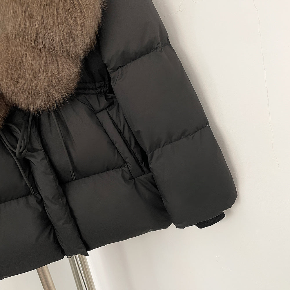 OFTBUY Big Real Fox Fur Collar Duck Down Coat Female New Winter Hooded Warm Down Clothes Women Natural Raccoon Fur Puffer Jacket