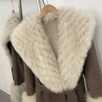 OFTBUY Long Wool Coat Female New Autumn Winter Real Fox Fur Top Clothes Women Thick Warm Natural Fur Double-sided Woolen Jacket