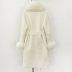 OFTBUY Short Real Fox Fur Wool Coat New Autumn Winter Clothes Women Fashion Natural Fur Woolen Jacket Female Tassel Overcoat