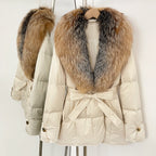 OFTBUY New Women's Winter Down Jacket Real Fox Fur Outer Clothes Female Luxury Duck Down Jacket Feather Coats and Parkas