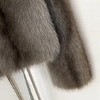 OFTBUY Luxury Collarless Faux Fur Jacket - Chic Short Fluffy Vegan Fur Coat for Women