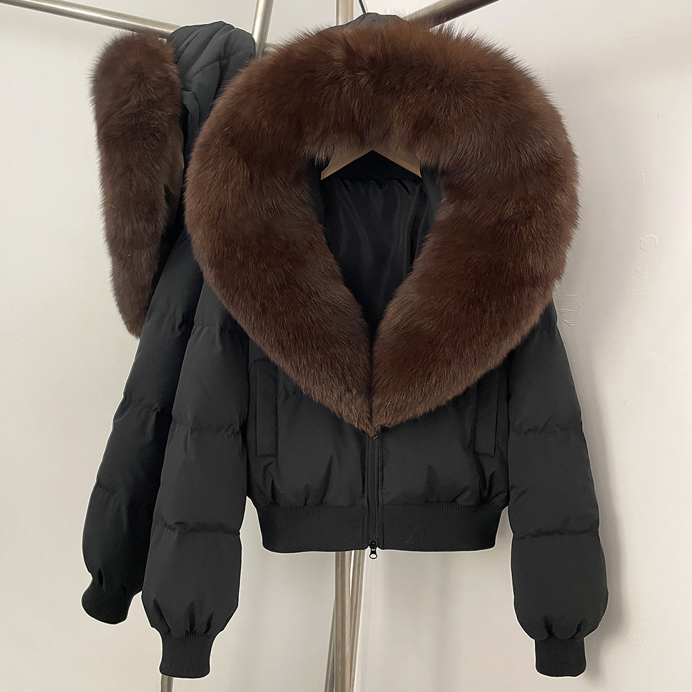 OFTBUY New Warm Thickened Autumn Winter Coat Women Short Real Fox Fur Duck Down Clothes for Women Natural Fur Puffer Coat Female