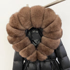 OFTBUY Big Real Fox Fur Coat Autumn Winter Clothes Women Warm Natural Fur White Goose Duck Jacket Female Hooded Puffer Jacket