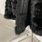 OFTBUY Luxury 100% Real Fox Fur Coat - Mid-Length Winter Tiered Fur Jacket for Women