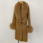 OFTBUY Fashion Natural Mongolia Sheep Fur Wool Jacket New Autumn Winter Clothes Women Lady Warm Long Real Fur Woolen Coat Female