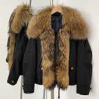 OFTBUY Warm Big Natural Fox Fur Collar Down Coat New Autumn Winter Clothing Women Waterproof Safai Real Fur Puffer Jacket Female