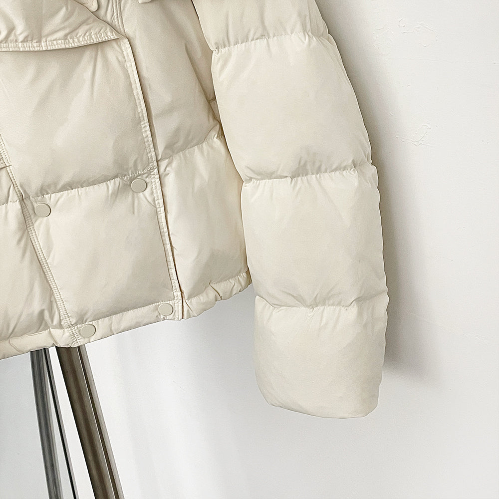 OFTBUY New Short Winter Clothing Women Thickened Warm Fluffy Raccoon Fur Puffer Jacket Female Real Fox Fur Collar Down Coat