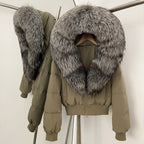 OFTBUY New Warm Thickened Autumn Winter Coat Women Short Real Fox Fur Duck Down Clothes for Women Natural Fur Puffer Coat Female