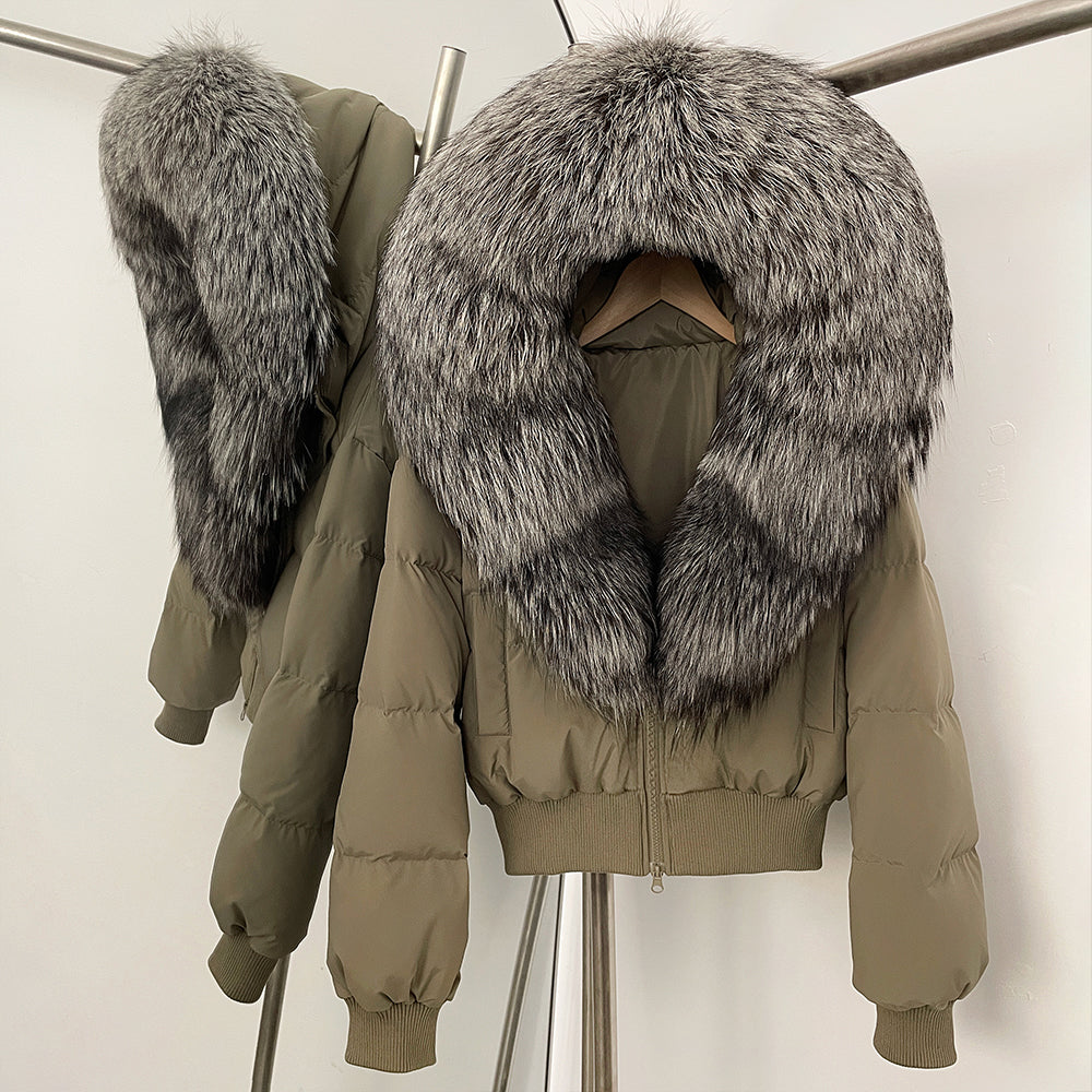 OFTBUY New Warm Thickened Autumn Winter Coat Women Short Real Fox Fur Duck Down Clothes for Women Natural Fur Puffer Coat Female