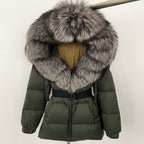 OFTBUY New Winter Clothing Puffer Jacket Women Parkas Waterproof Real Fox Fur Hooded Thick Warm 90% White Duck Down Coat Female