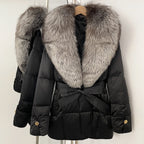 OFTBUY New Women's Winter Down Jacket Real Fox Fur Outer Clothes Female Luxury Duck Down Jacket Feather Coats and Parkas