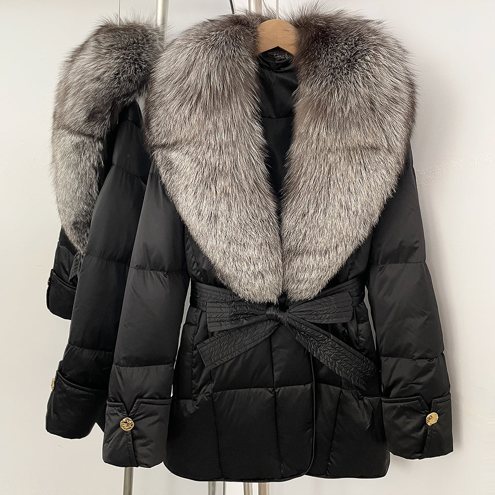 OFTBUY New Women's Winter Down Jacket Real Fox Fur Outer Clothes Female Luxury Duck Down Jacket Feather Coats and Parkas