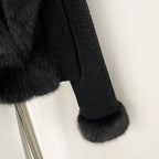 OFTBUY Short Faux Lamb Fur Jacket Female New Fashion Autumn Warm Thick Artificial Fur Winter Clothing Women Hooded Fake Fox Fur Coat