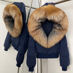 OFTBUY New Warm Thickened Autumn Winter Coat Women Short Real Fox Fur Duck Down Clothes for Women Natural Fur Puffer Coat Female