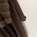 OFTBUY New Autumn Winter Knit Clothing Female Long Big Real Fox Fur Collar Sweater Women Warm Fashion Elegant Cardigan Coat