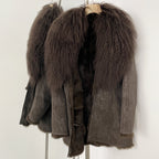OFTBUY Medium Real Rabbit Fur Blend Coat Female New Winter Top Clothes Women Thickened Warm Natural Mongolia Sheep Fur Jacket